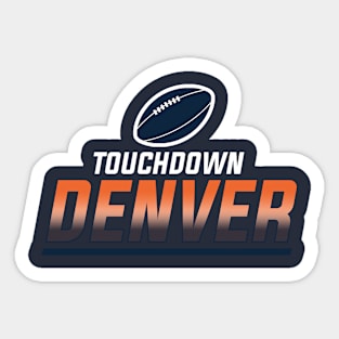 Denver Football Team Sticker